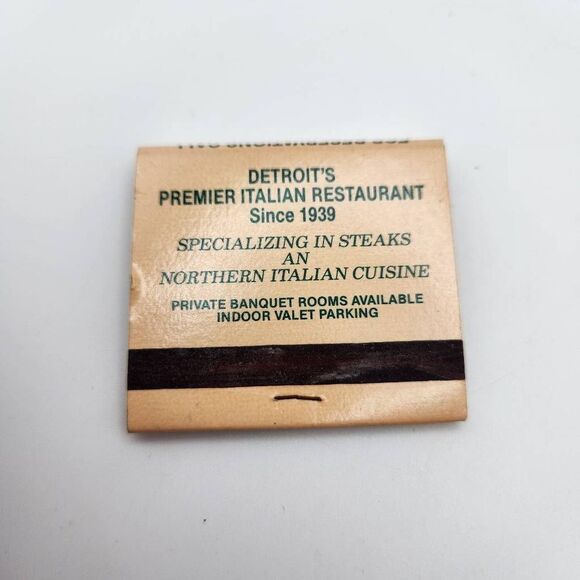 Lelli's Inn Detroit Michigan 2 Vintage Matchbooks 7618 Woodward Detroit Michigan - Picture 5 of 6